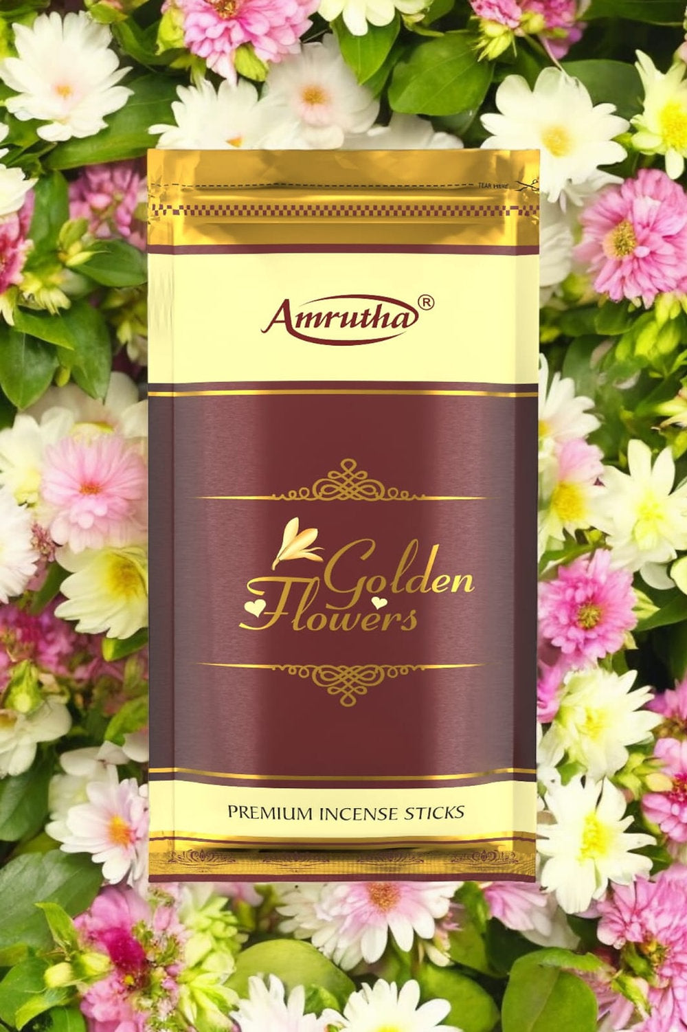 Amrutha Aromatics | Golden Flowers Incense Sticks