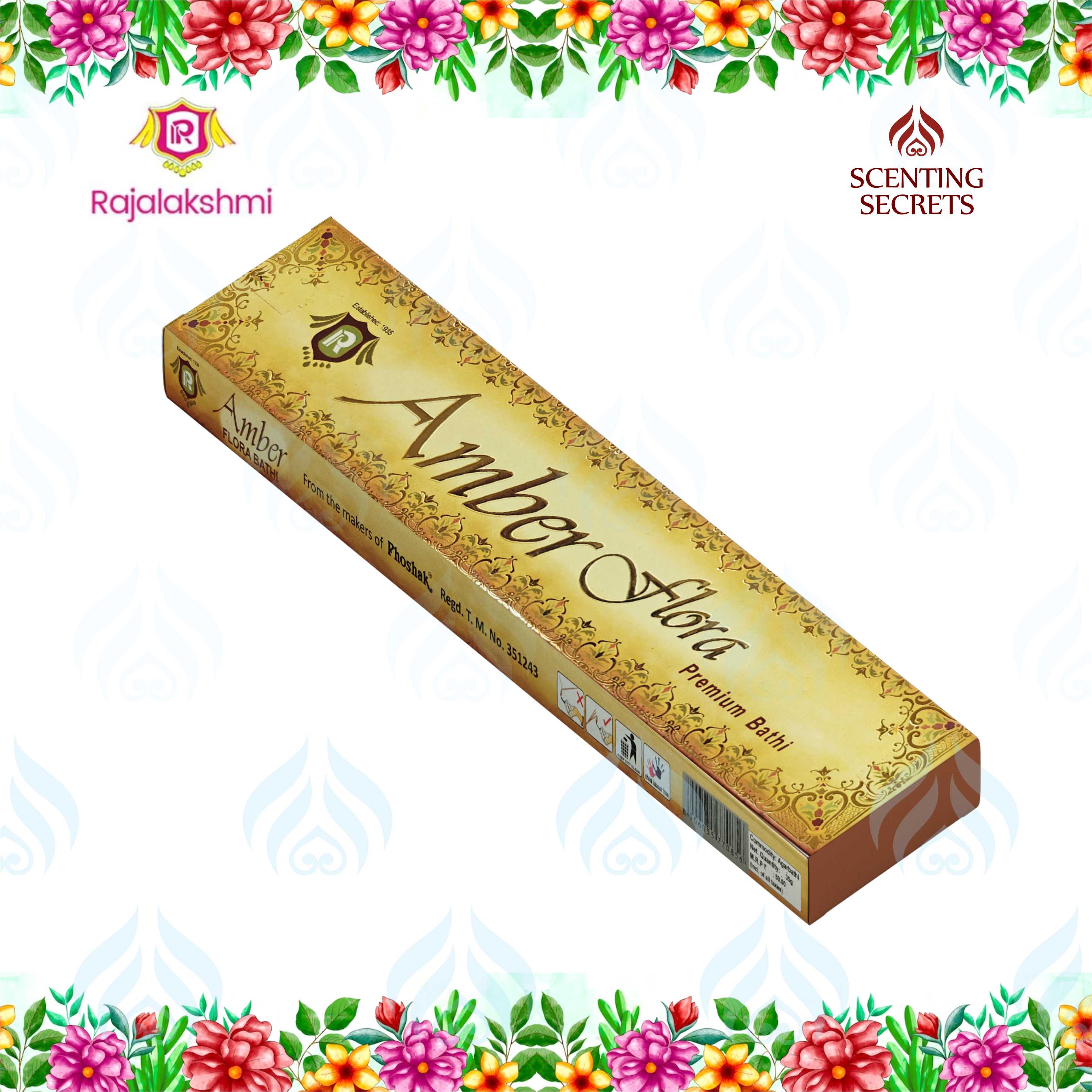 Amber Flora Incense sticks by Rajalakshmi perfumery works