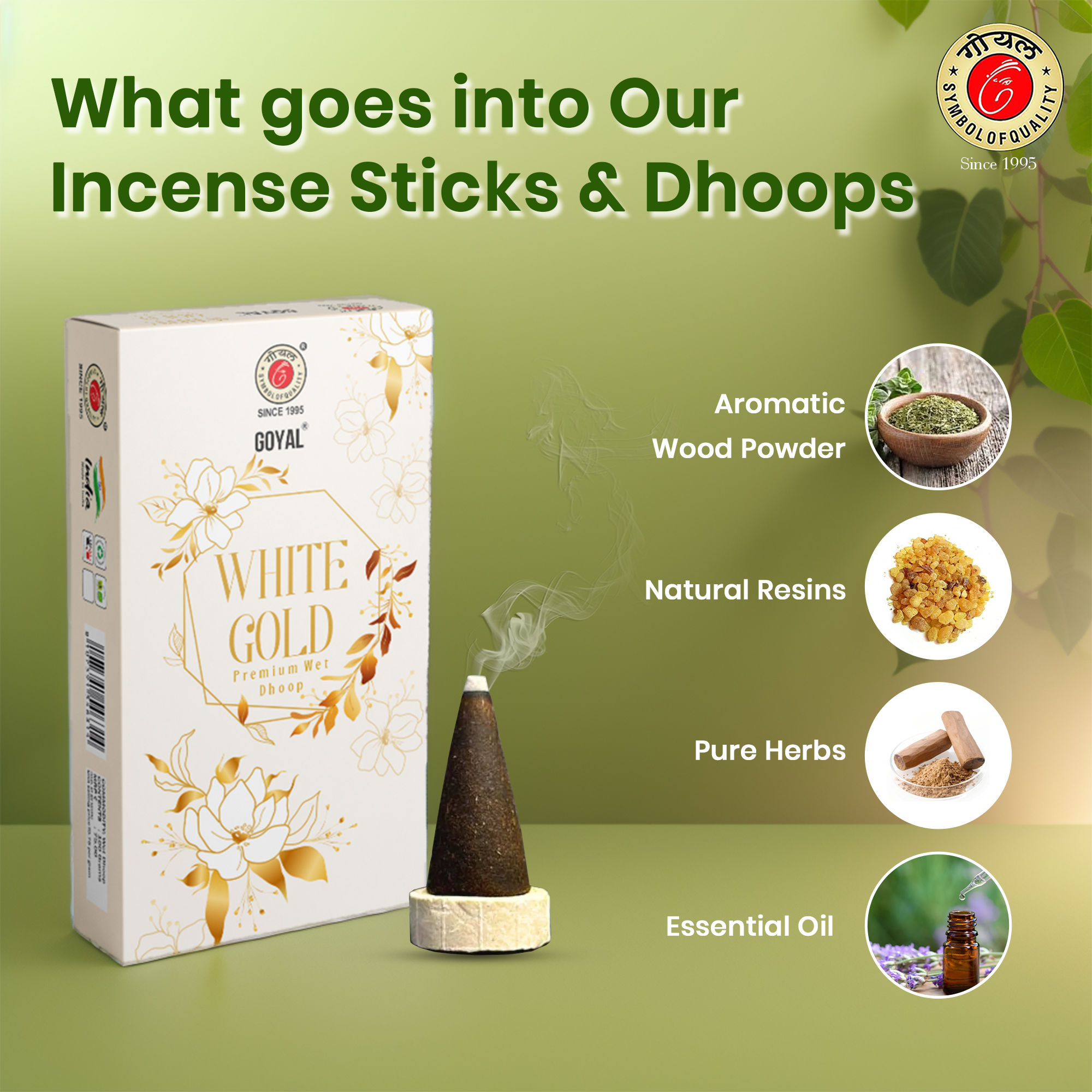 Goyal Agarbatti | White Gold | Premium Wet Dhoop