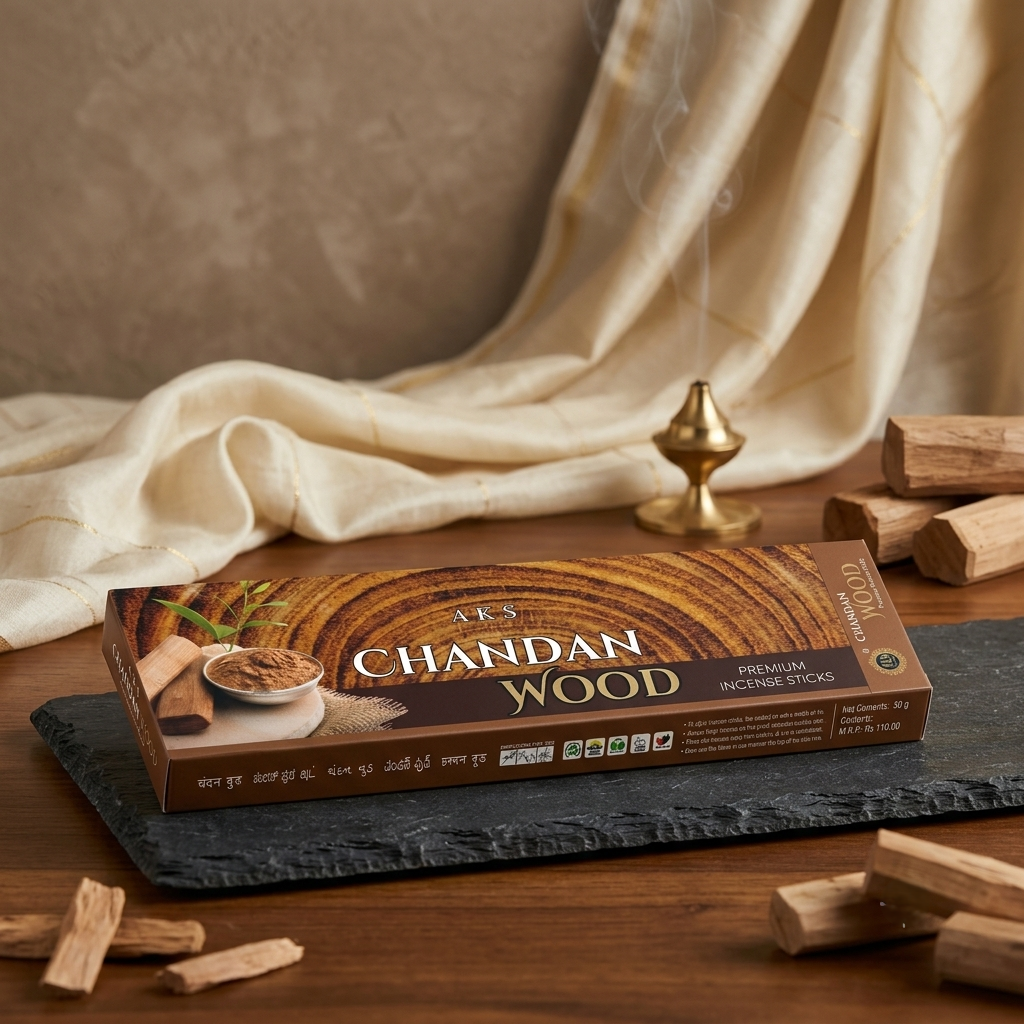 Chandan Wood |  A K S fragrance | Luxury Incense sticks