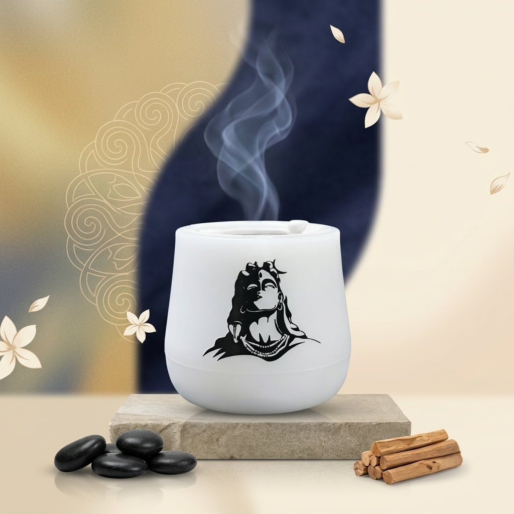 Adiyogi Design | Electric incense burner | Inbuilt night lamp