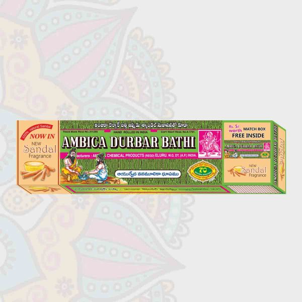 Ambica Durbar Bathi Sandal Incense sticks by Ambica Agarbathies