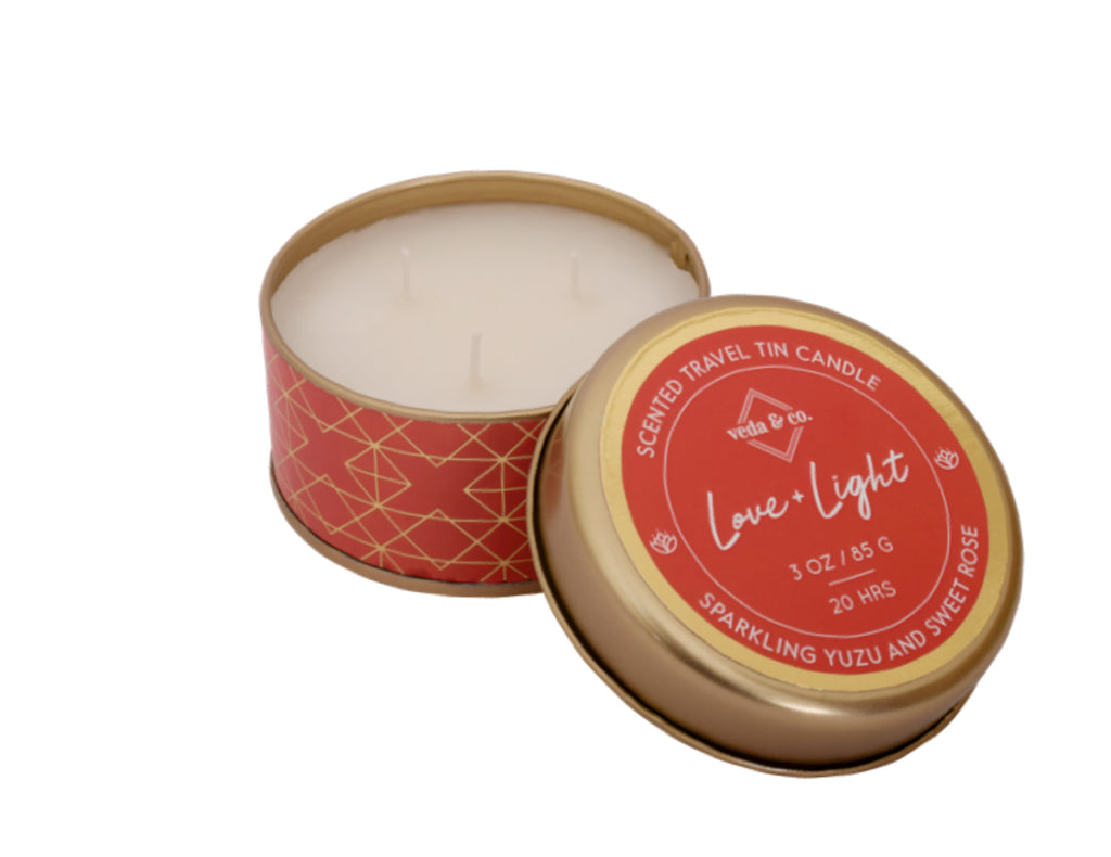 Love + Light Aromatherapy candles from Veda & Co