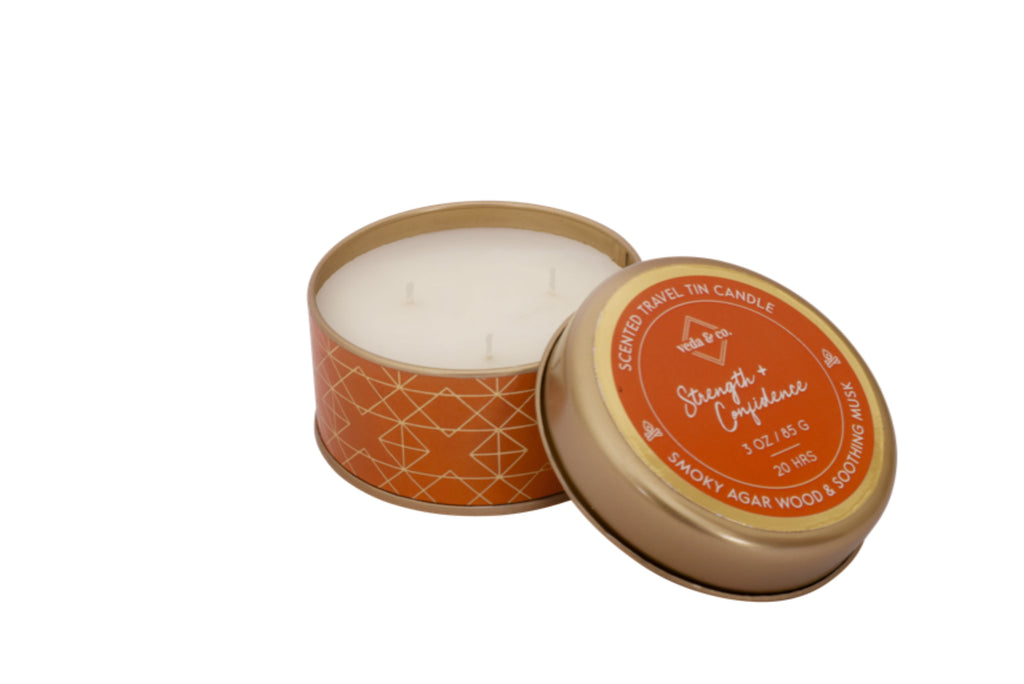 Strength + Confidence Aromatherapy candles from Veda & Co