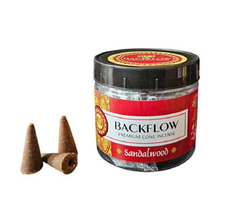 Sandalwood Premium backflow Incense cones by Raj Fragrance
