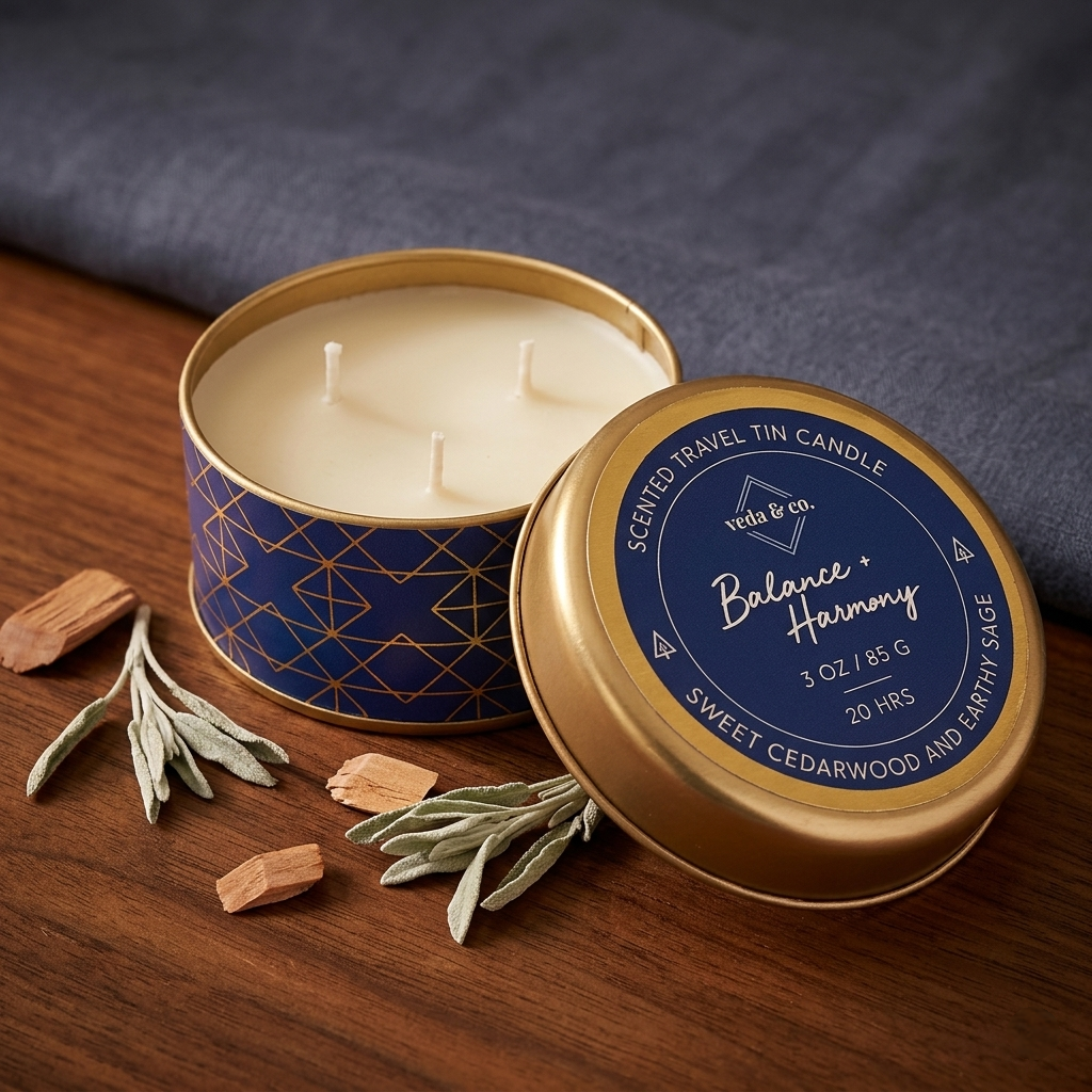 Balance + Harmony Aromatherapy candles from Veda & Co