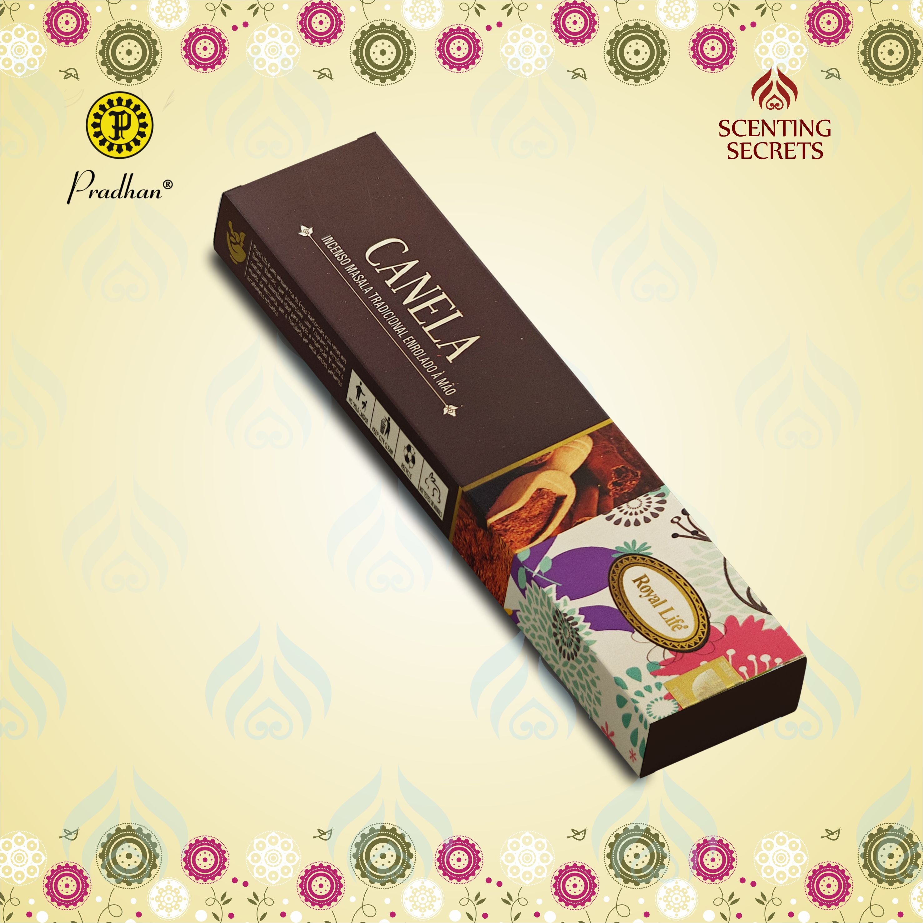 Canela Incense Sticks from Royal life collection by Pradhan Perfumers