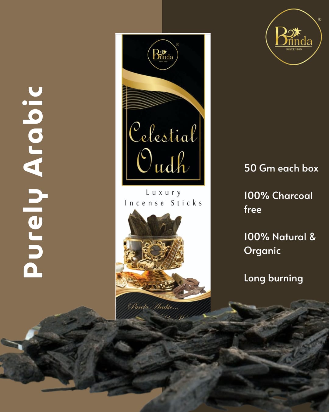 Celestial Oudh Luxury incense sticks by Brinda
