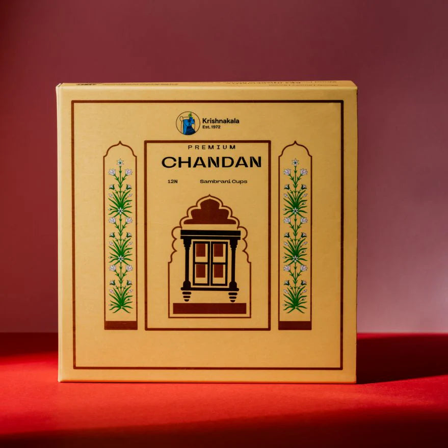 Premium Chandan Luxury Sambrani Cups by KrishnaKala Wellness