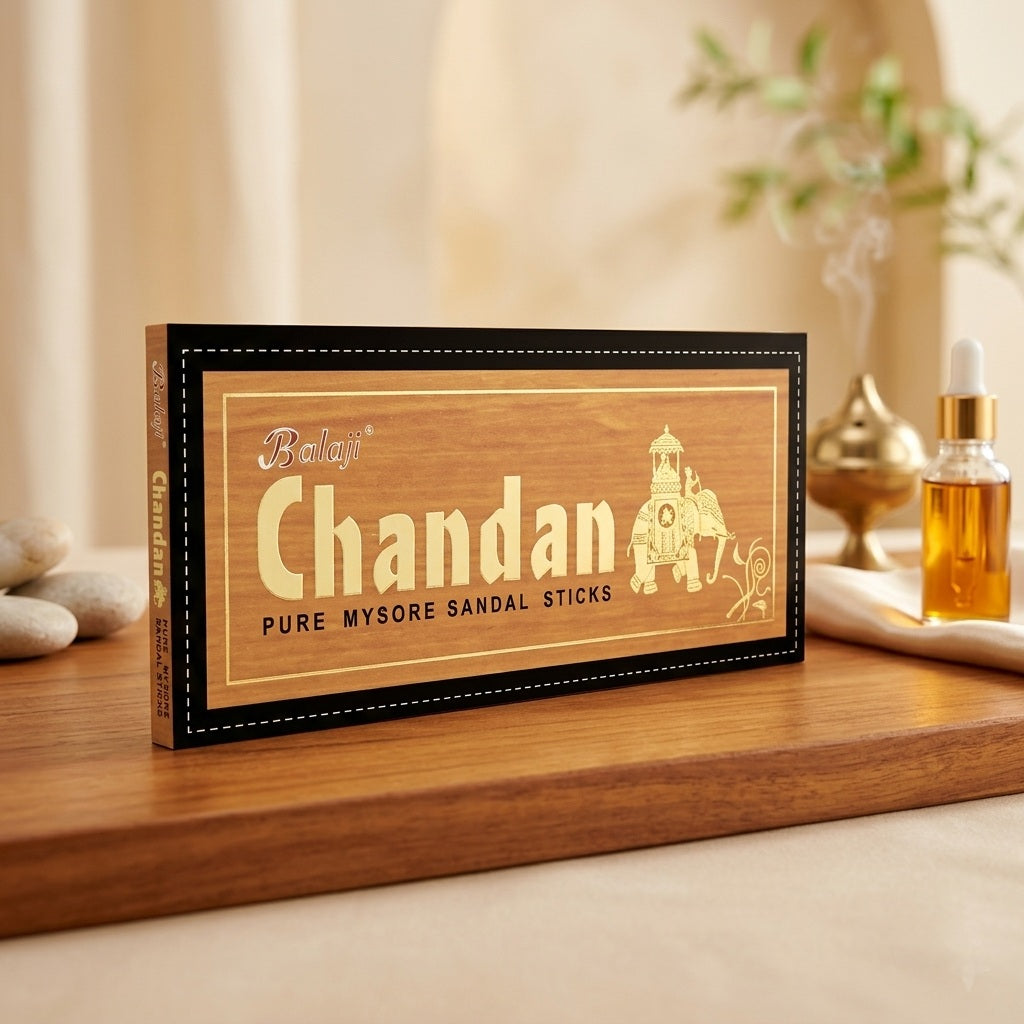 Chandan - Pure Mysore Sandal incense Sticks by Balaji Agarbatti