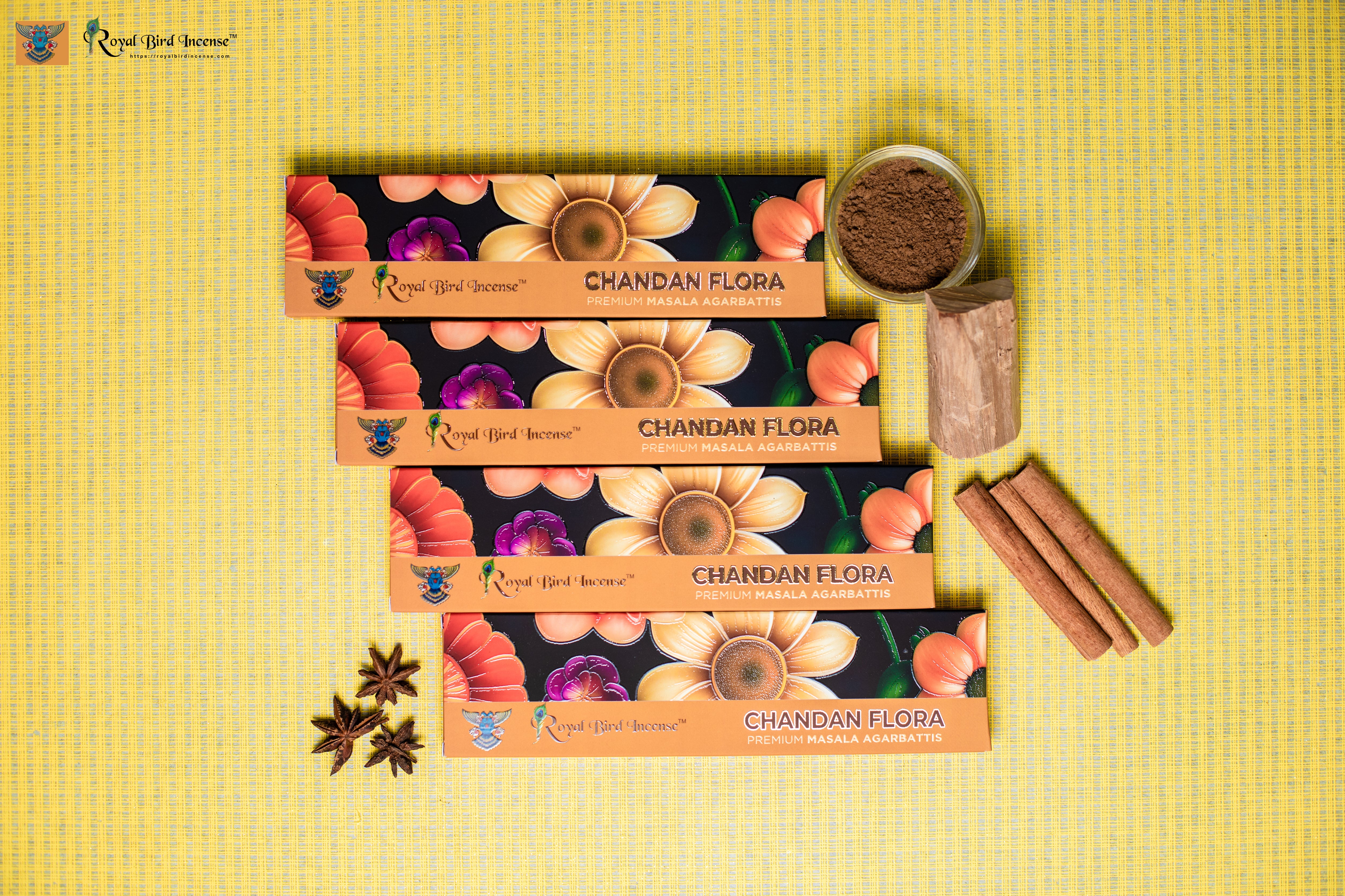 Chandan Flora Incense sticks by Royal Bird incense