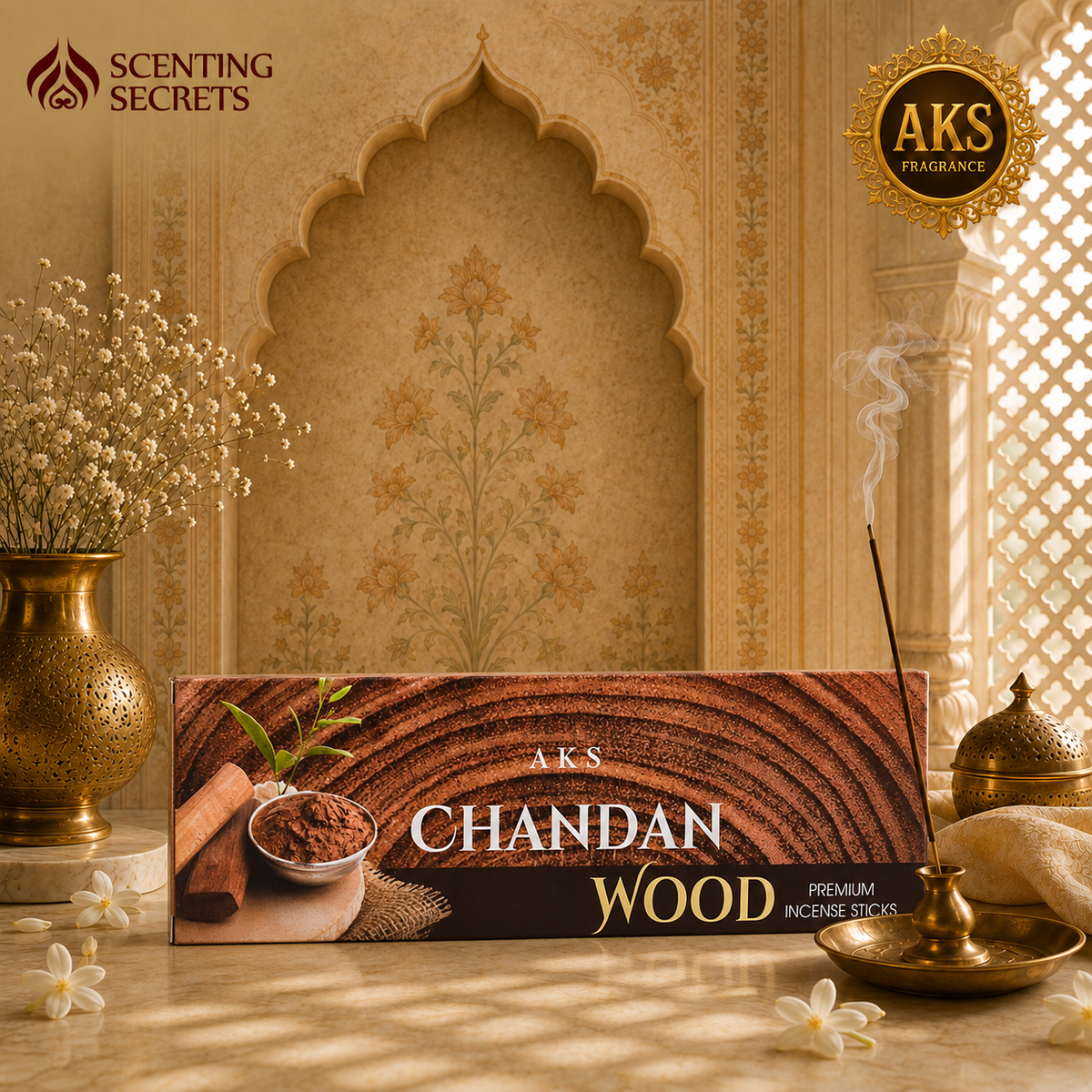 Chandan Wood |  A K S fragrance | Luxury Incense sticks