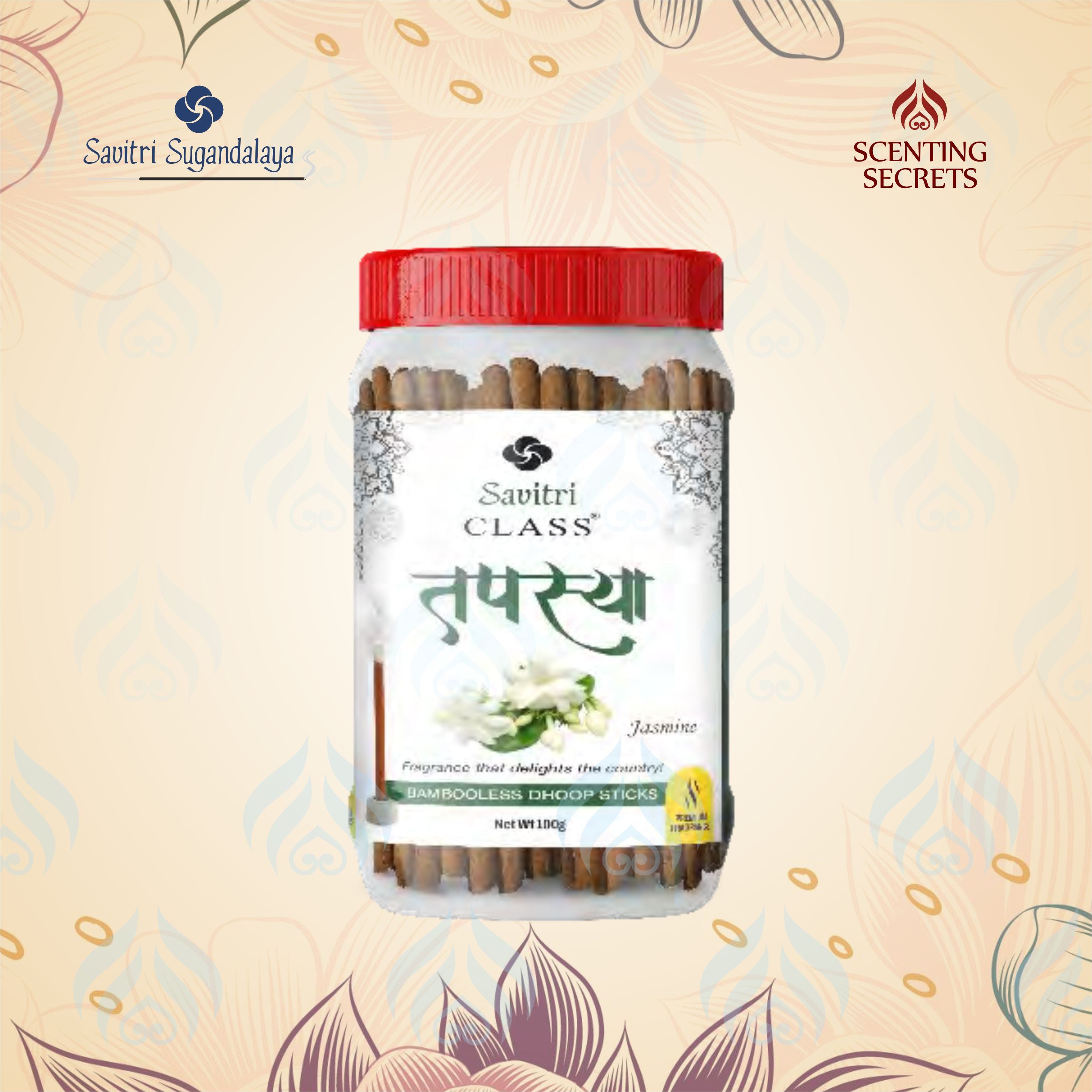 Tapasee Jasmine Bambooless Dhoop Sticks | Class Collection | Savitri Sugandalaya