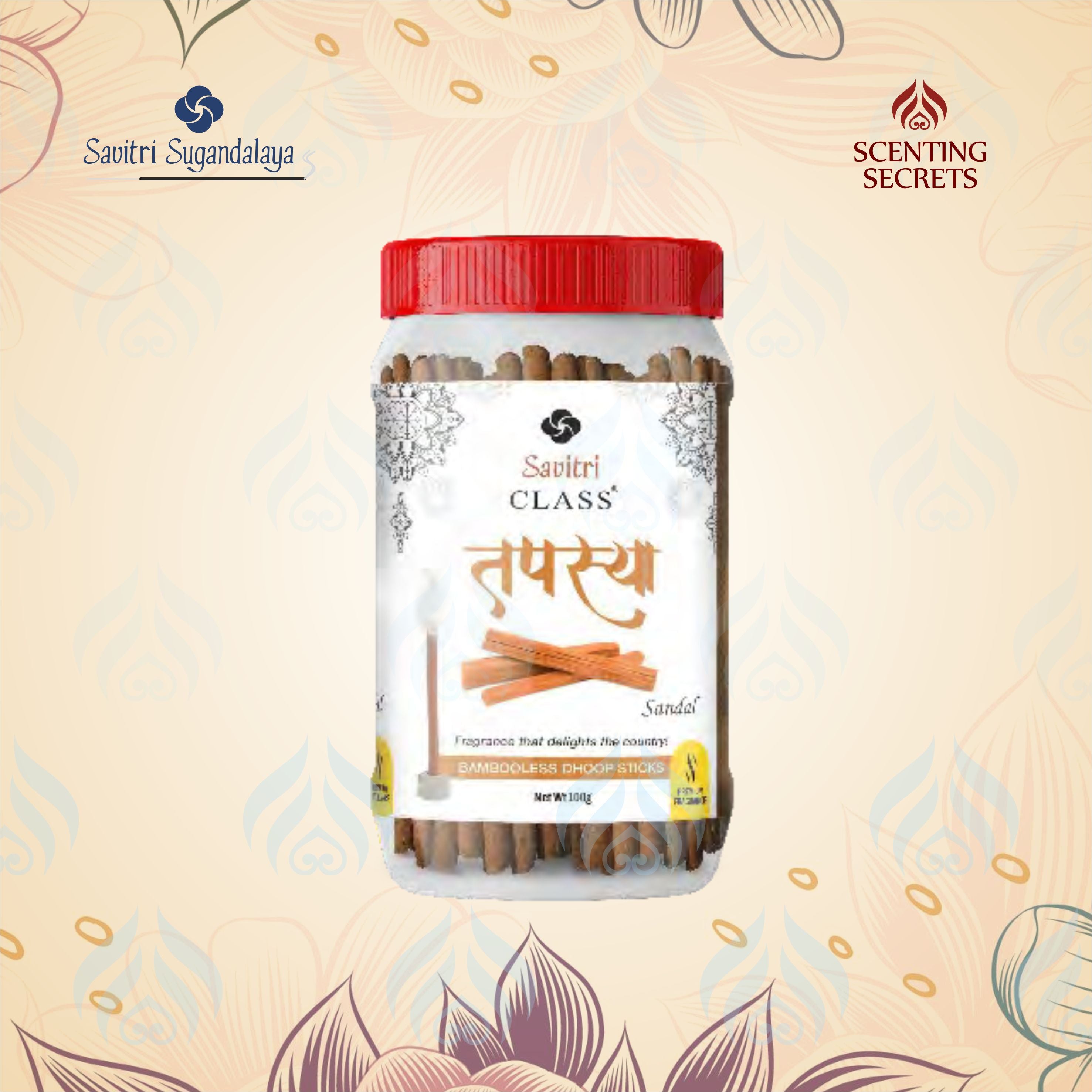 Tapasee Sandal Bambooless Dhoop Sticks | Class Collection | Savitri Sugandalaya