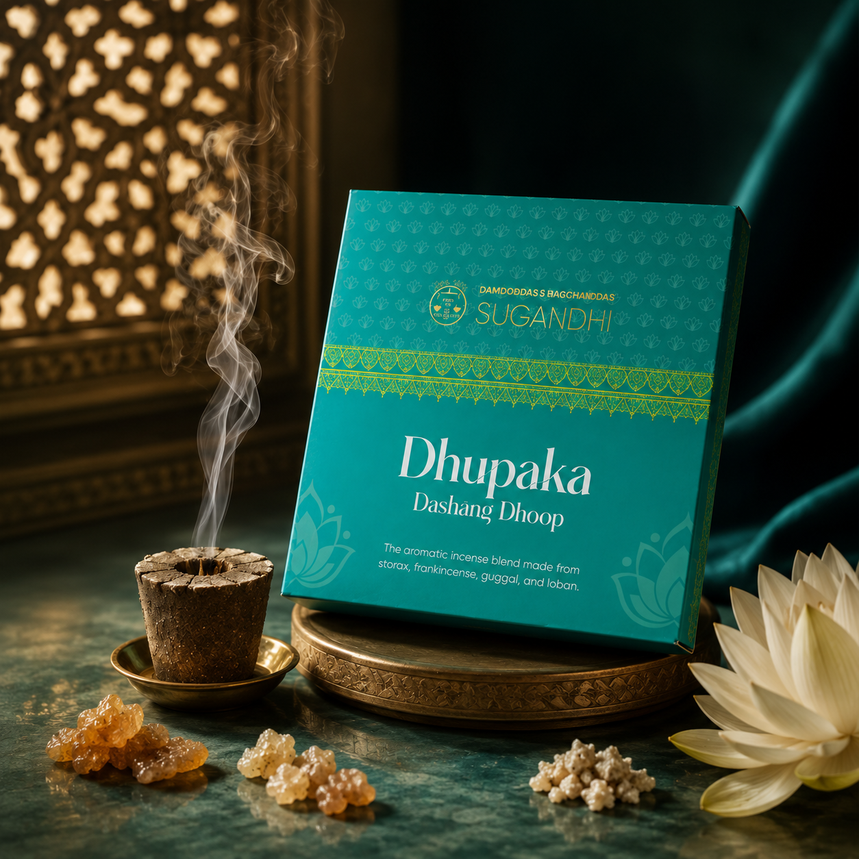 Dhupaka Dashang Sambrani Cups by Damodardas Bhagwandas Sugandhi