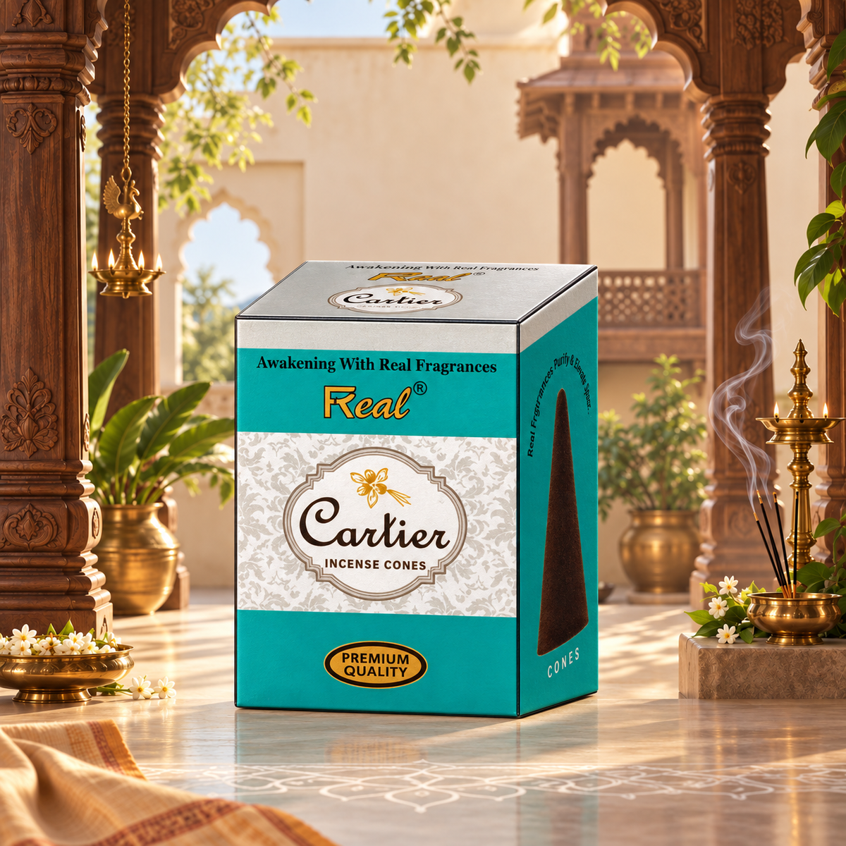 Divine Cartier Premium Incense cones by Real fragrances
