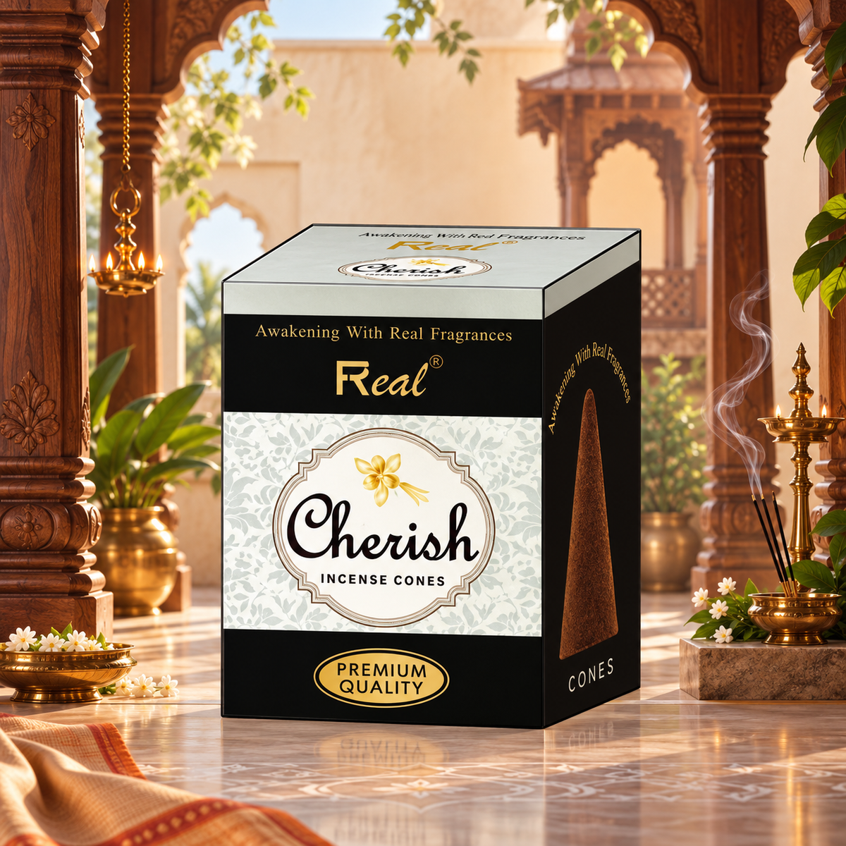 Divine Cherish Premium Incense cones by Real fragrances