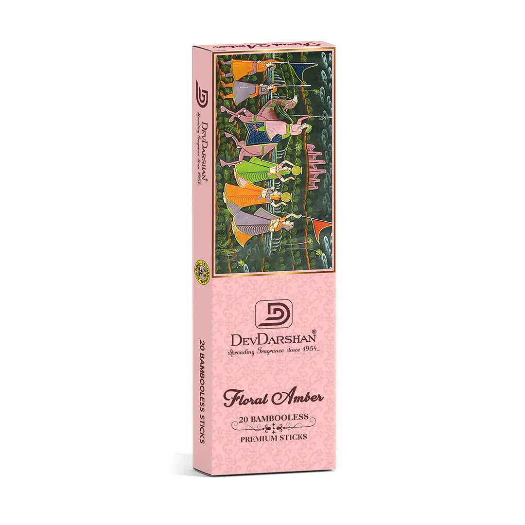 Floral Amber Bambooless Incense sticks by DevDarshan