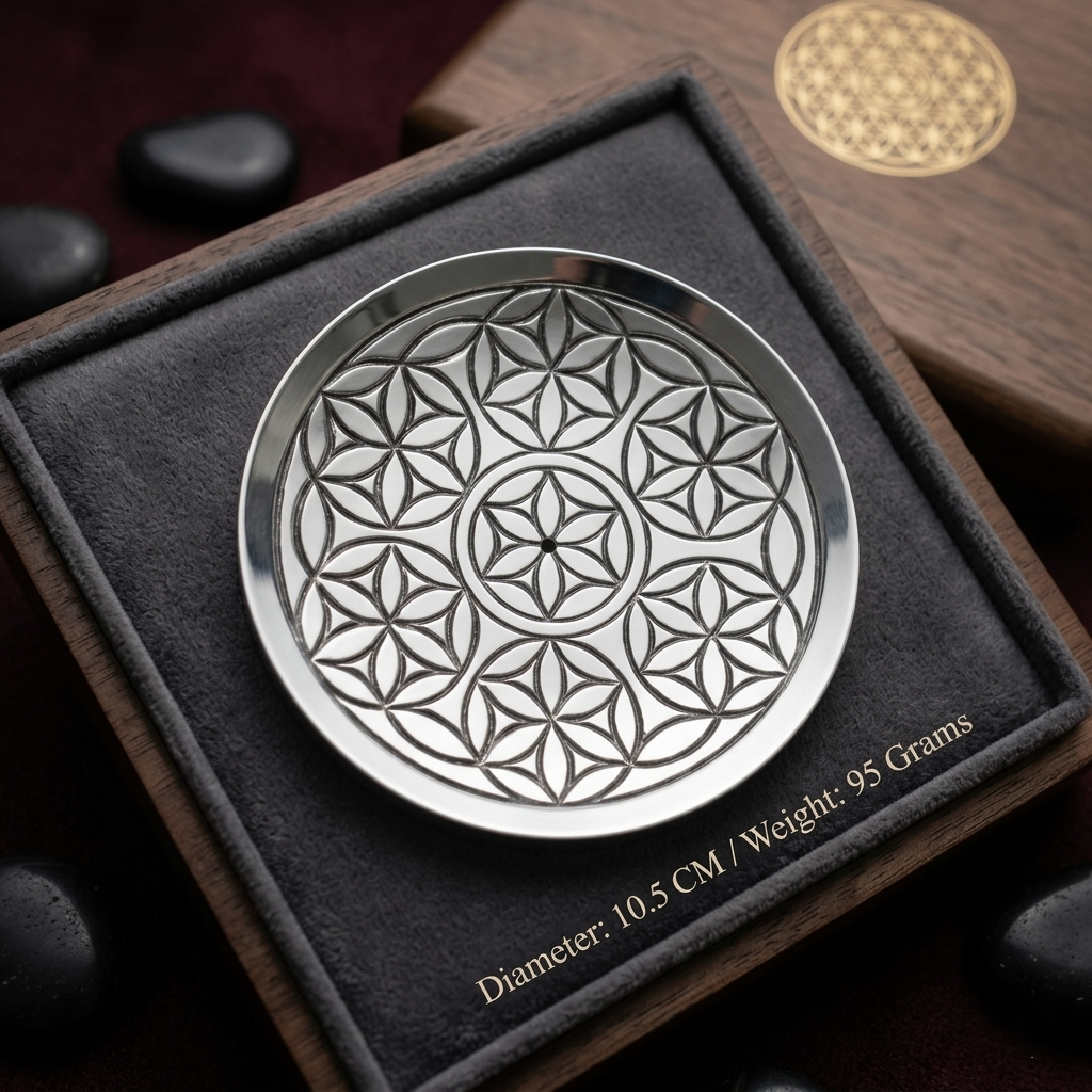 Floral Circular metal incense holder