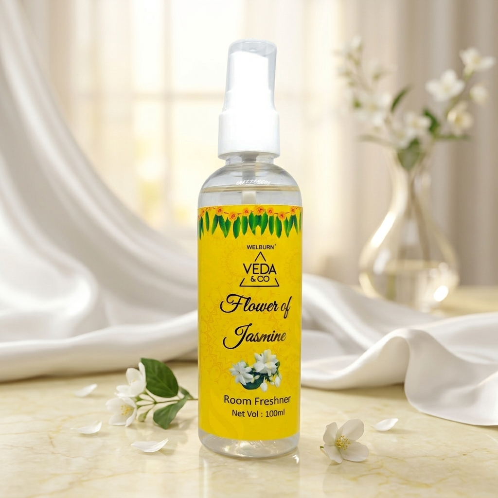 Flower of Jasmine pooja themed room spray by Veda & Co