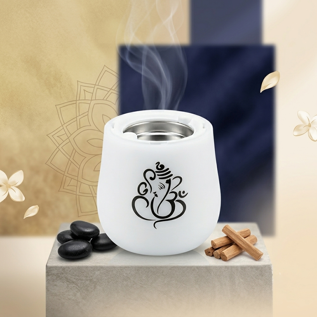 Ganesh Design | Electric incense burner | Inbuilt night lamp