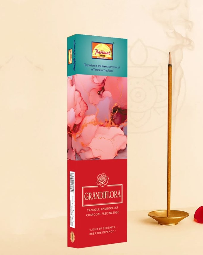 Parimal Mandir | Grandiflora : ग्रैंडीफ्लोरा  | Bambooless Agarbathi : बांस रहित अगरबत्ती