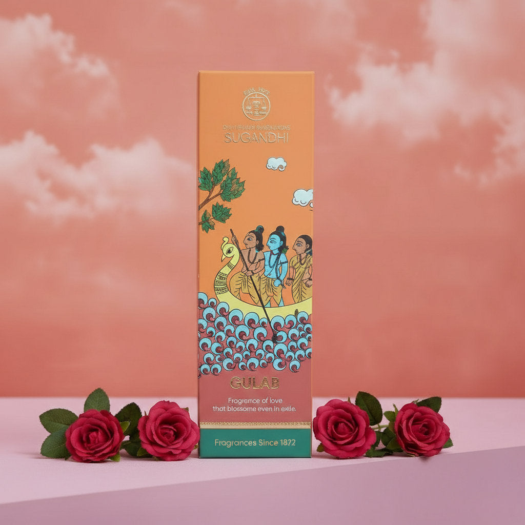 Gulab Bambooless Incense sticks by Damodardas Bhagwandas Sugandhi