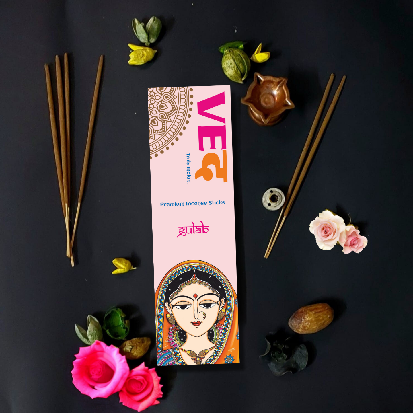 Gulab Premium Incense sticks by Ved Agarbatti