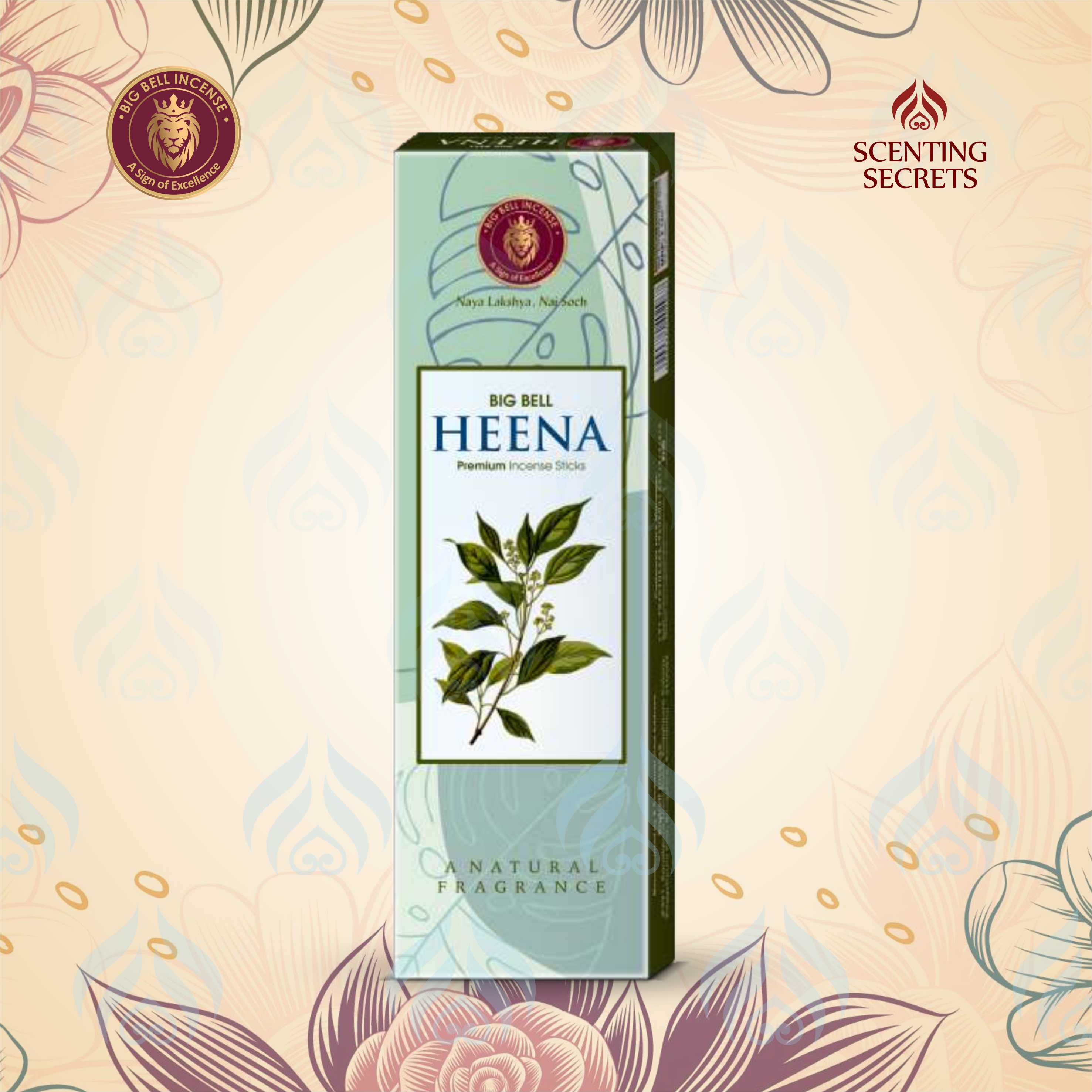 Heena Premium Incense Sticks by Big Bell Incense