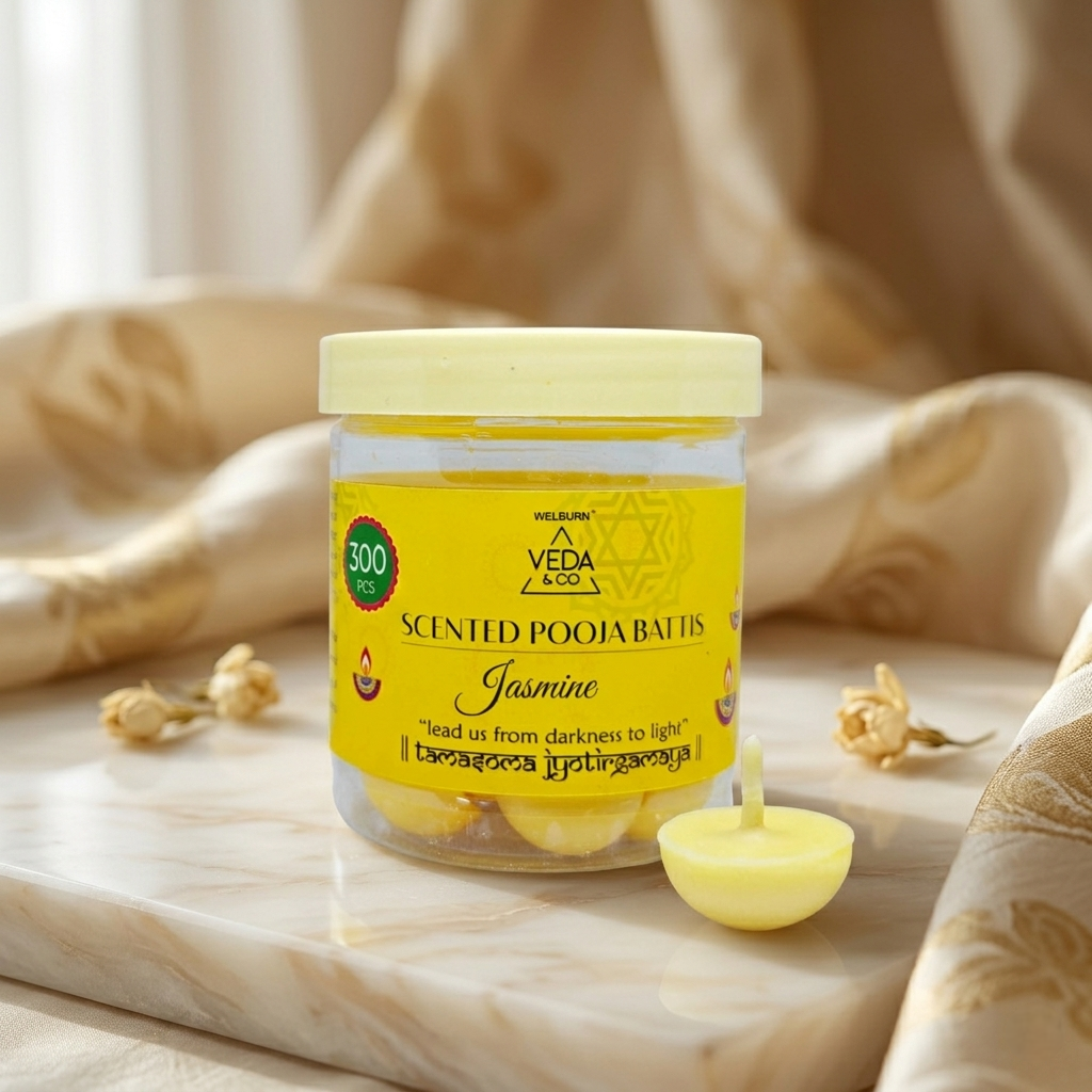 Jasmine flavored Scented Pooja battis by Veda & Co