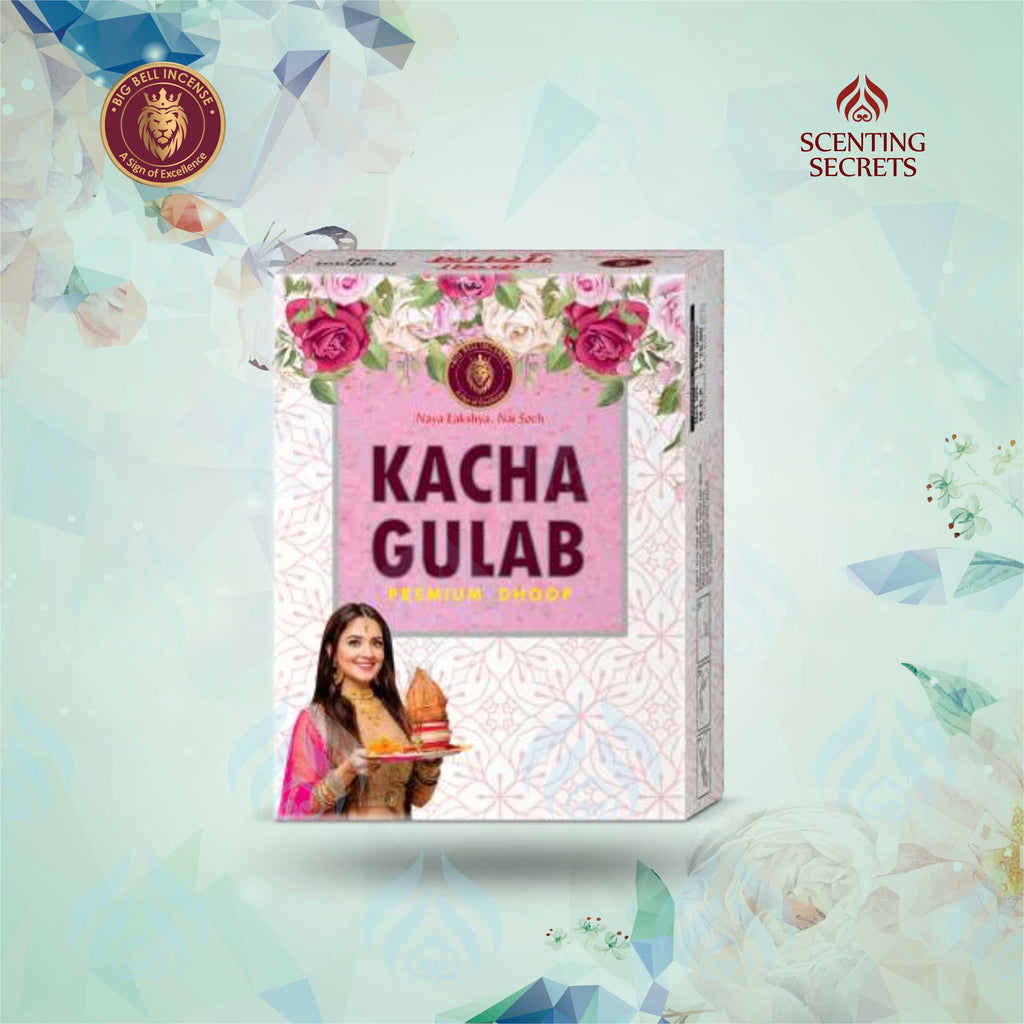 Kacha Gulab Premium Dhoop Sticks by Big Bell Incense