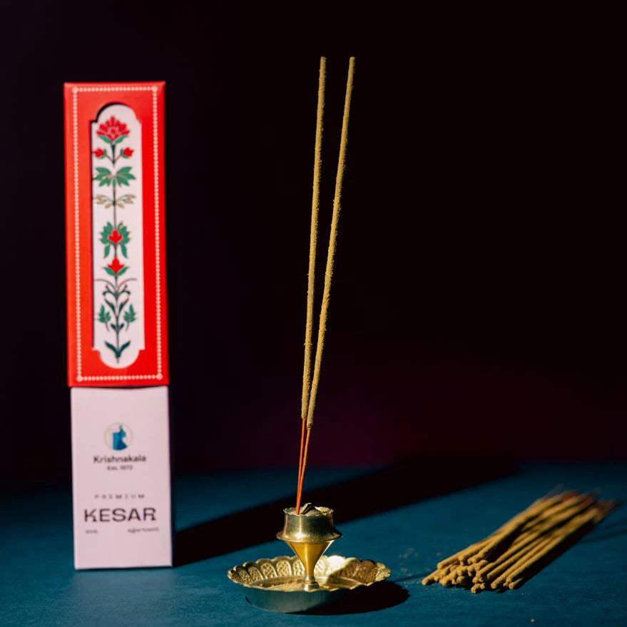 Premium Kesar Luxury Incense sticks by KrishnaKala Wellness
