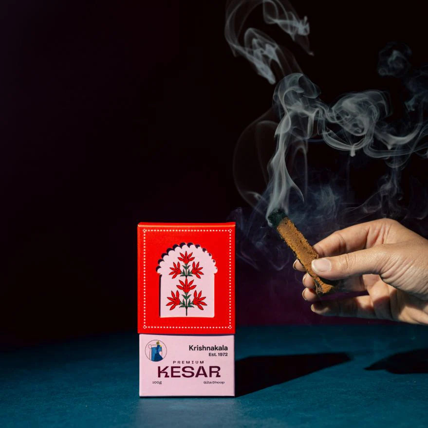 Premium Kesar Luxury wet dhoop by KrishnaKala Wellness
