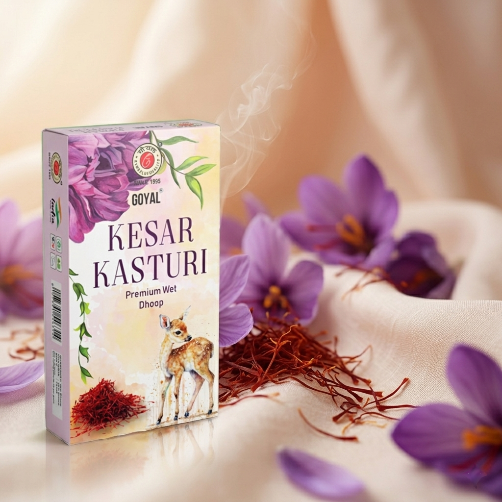 Goyal Agarbatti | Kesar Kasturi | Premium Wet Dhoop