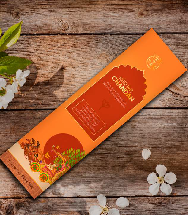 Keshar Chandan premium Incense sticks by Damodardas Bhagwandas Sugandhi