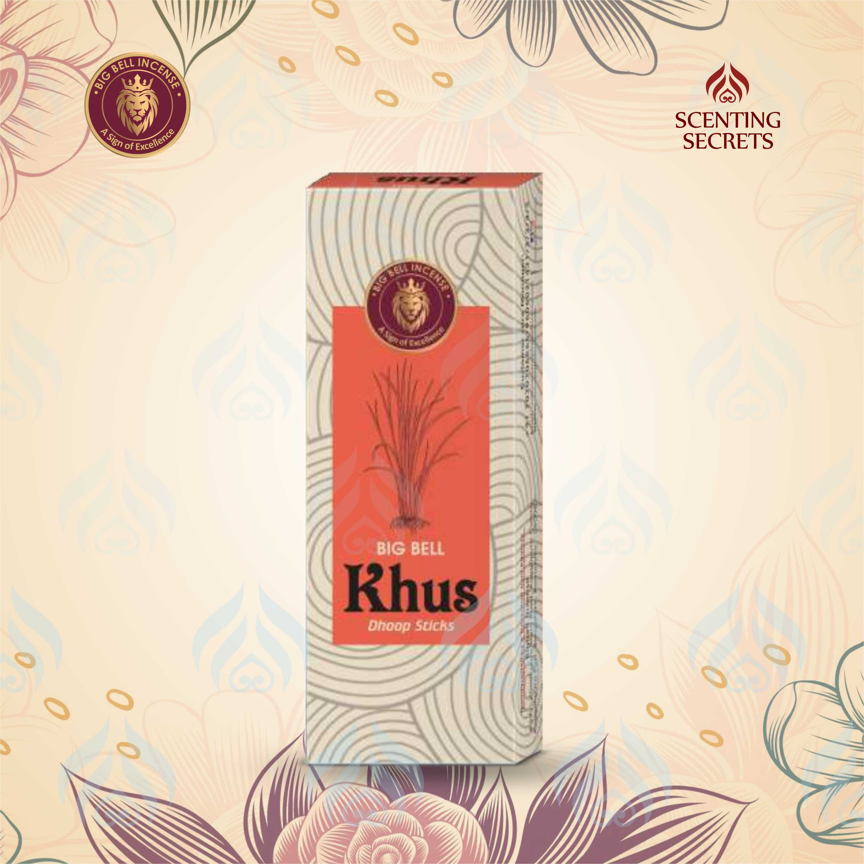 Khus Premium dhoop Sticks by Big Bell Incense