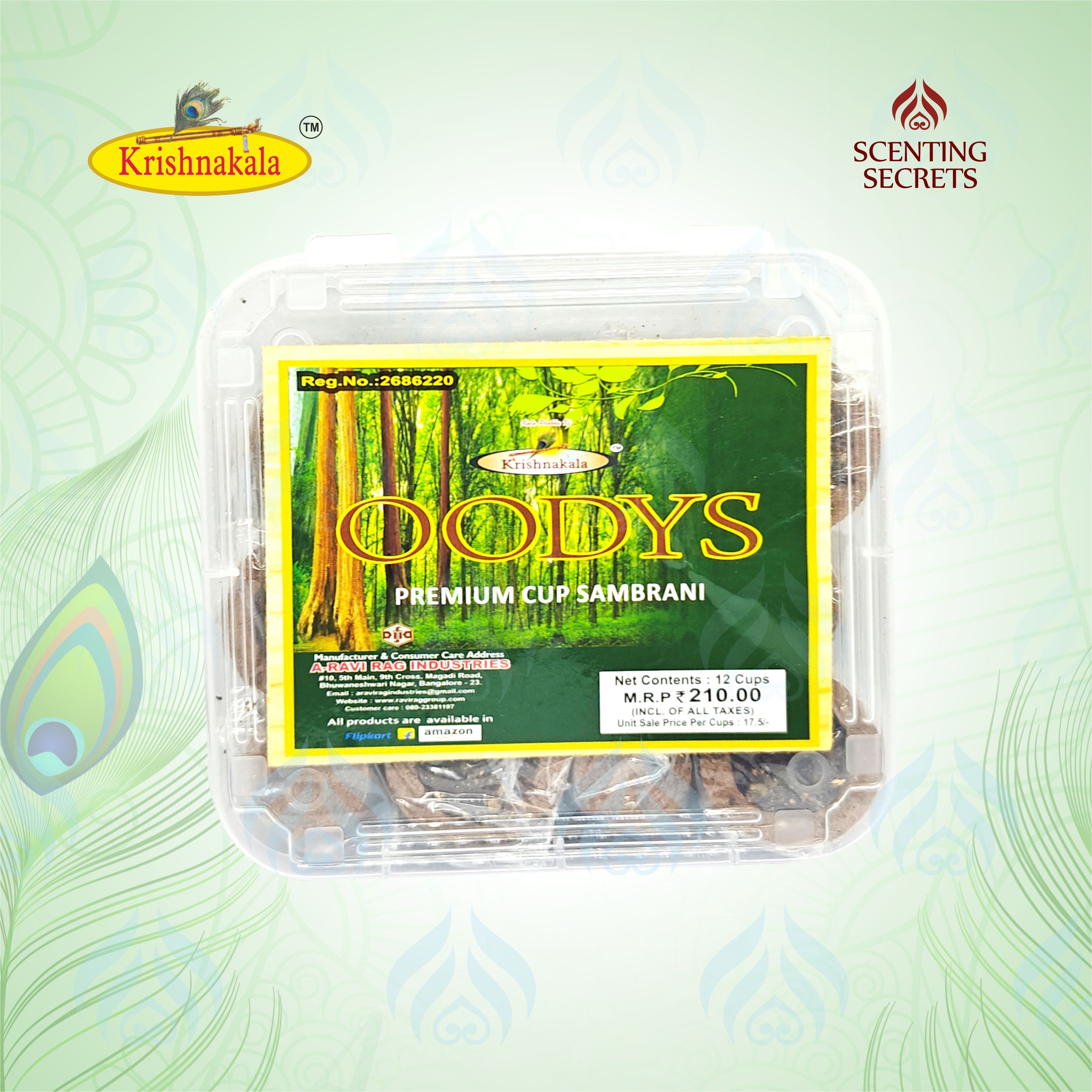 Oodys premium Sambrani Cups by KrishnaKala