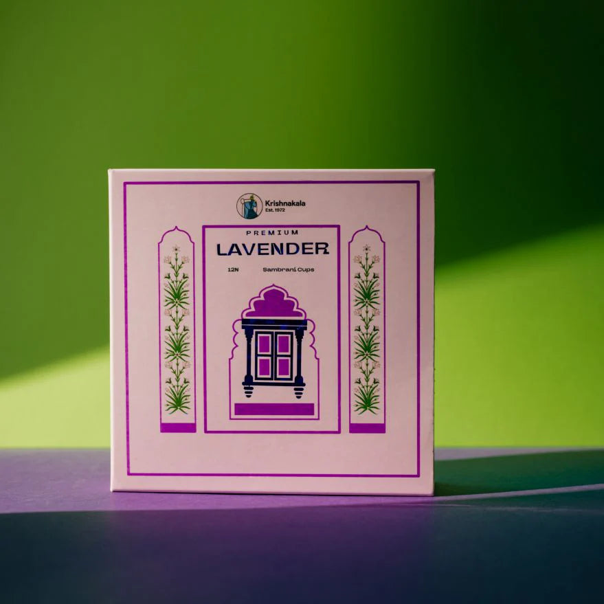 Premium Lavender Luxury Sambrani Cups by KrishnaKala wellness
