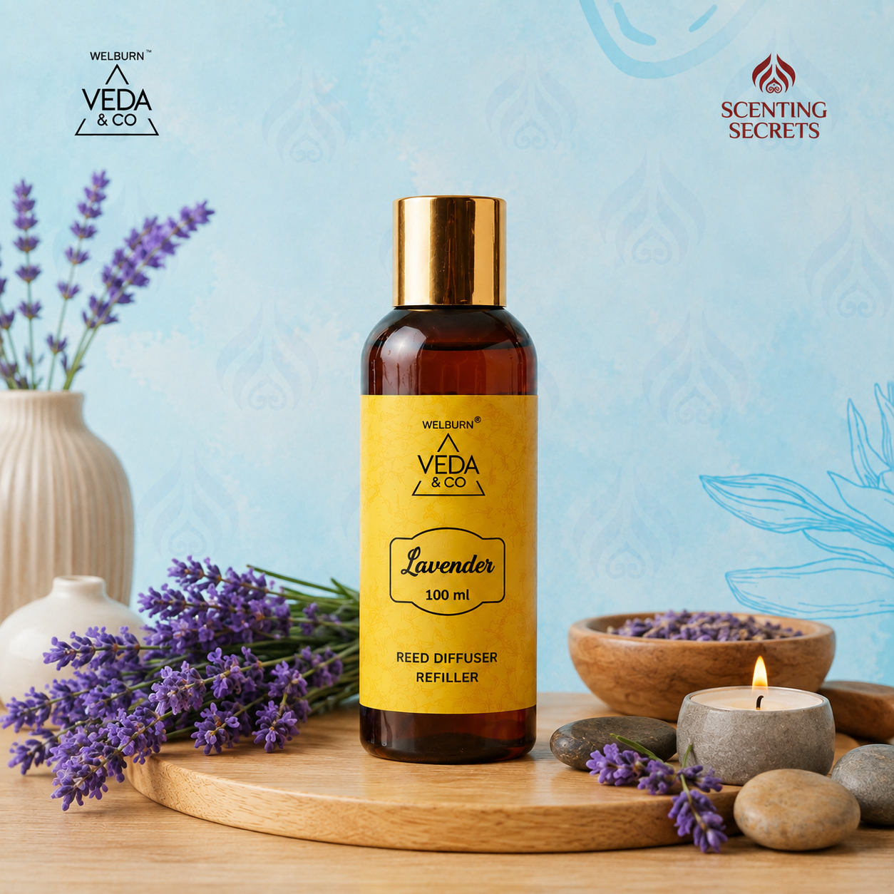 Lavender Reed diffuser by Veda & Co