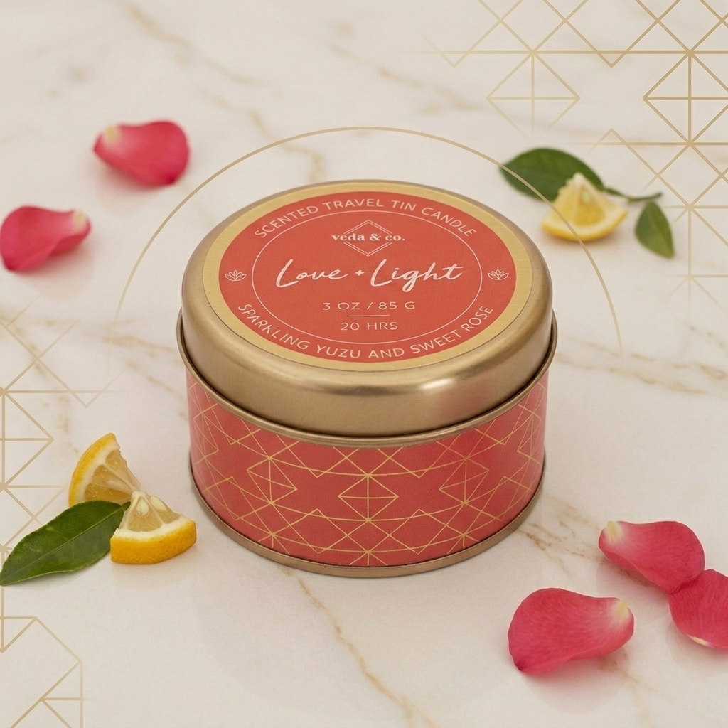Love + Light Aromatherapy candles from Veda & Co