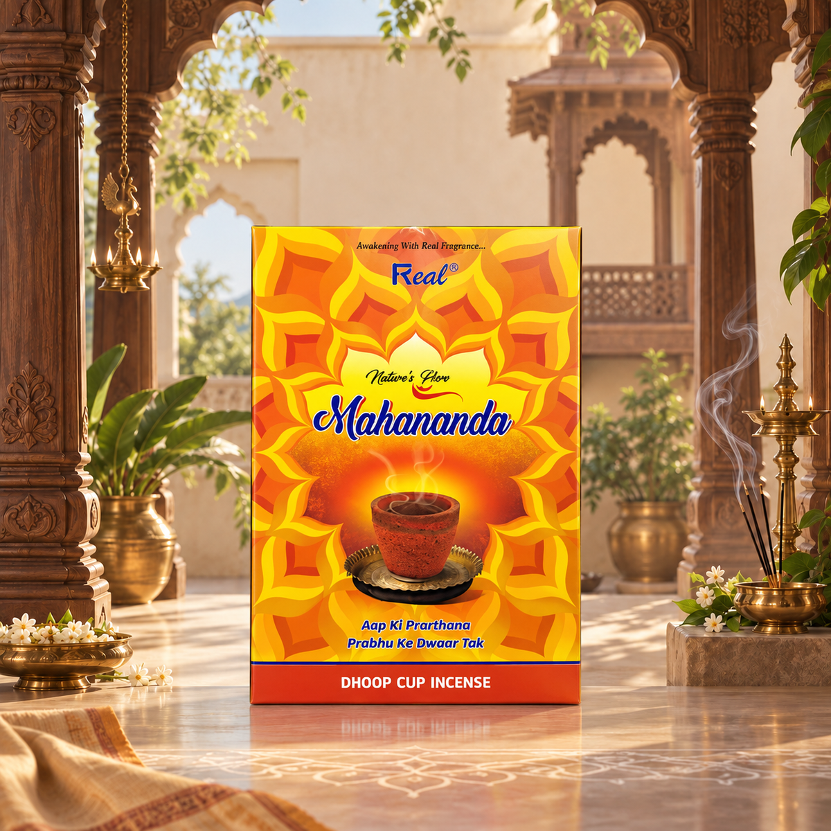 Mahananda Premium Sambrani Dhoop Cups by Real fragrances