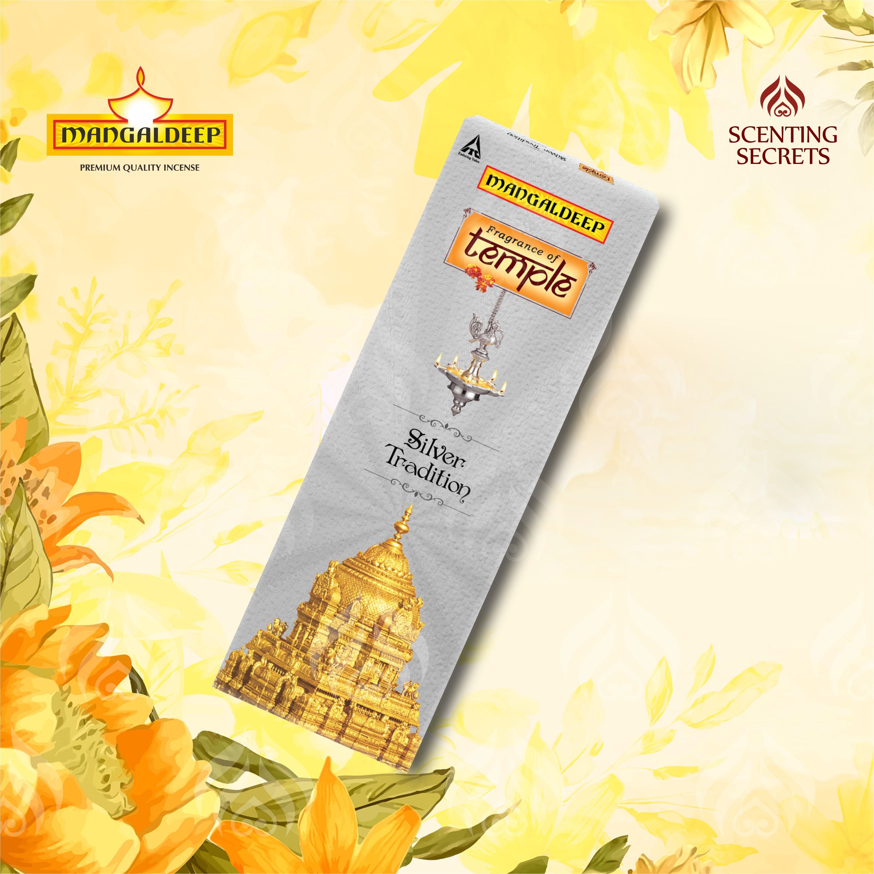 Fragrance of Temple | Silver Tradition |  Premium Incense Sticks by Mangaldeep