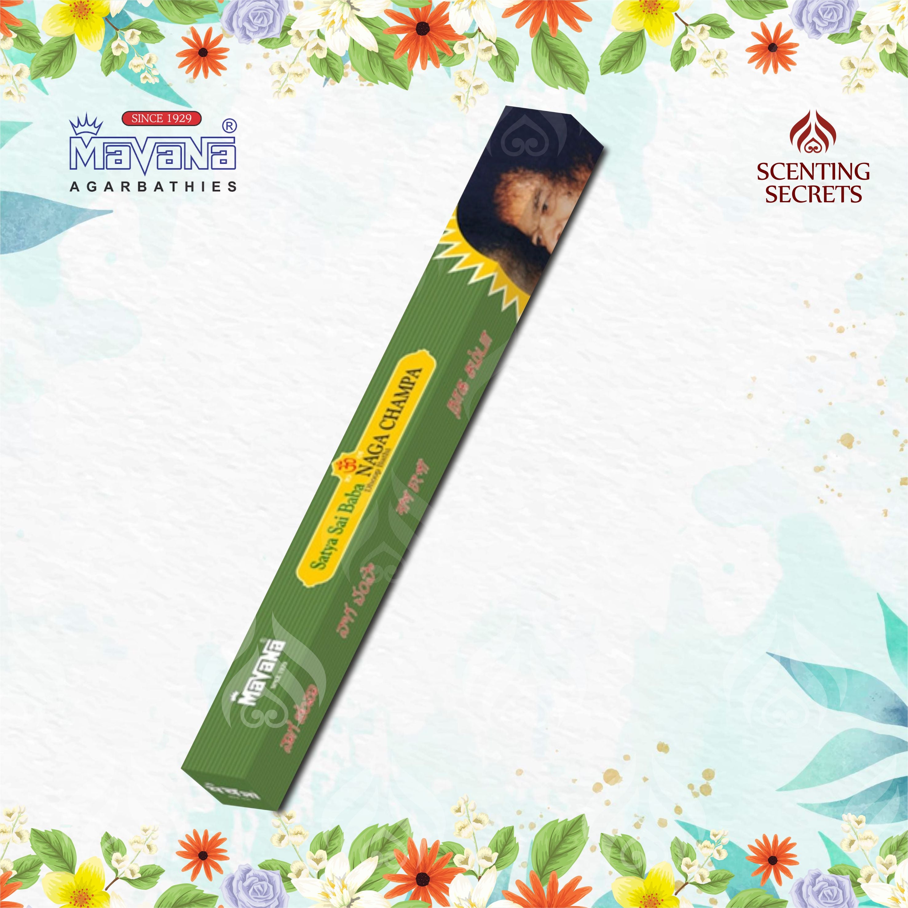 Satya Sai Baba Naga Champa Delux Dhoop bathi Extra long from Mavana Agarbatti