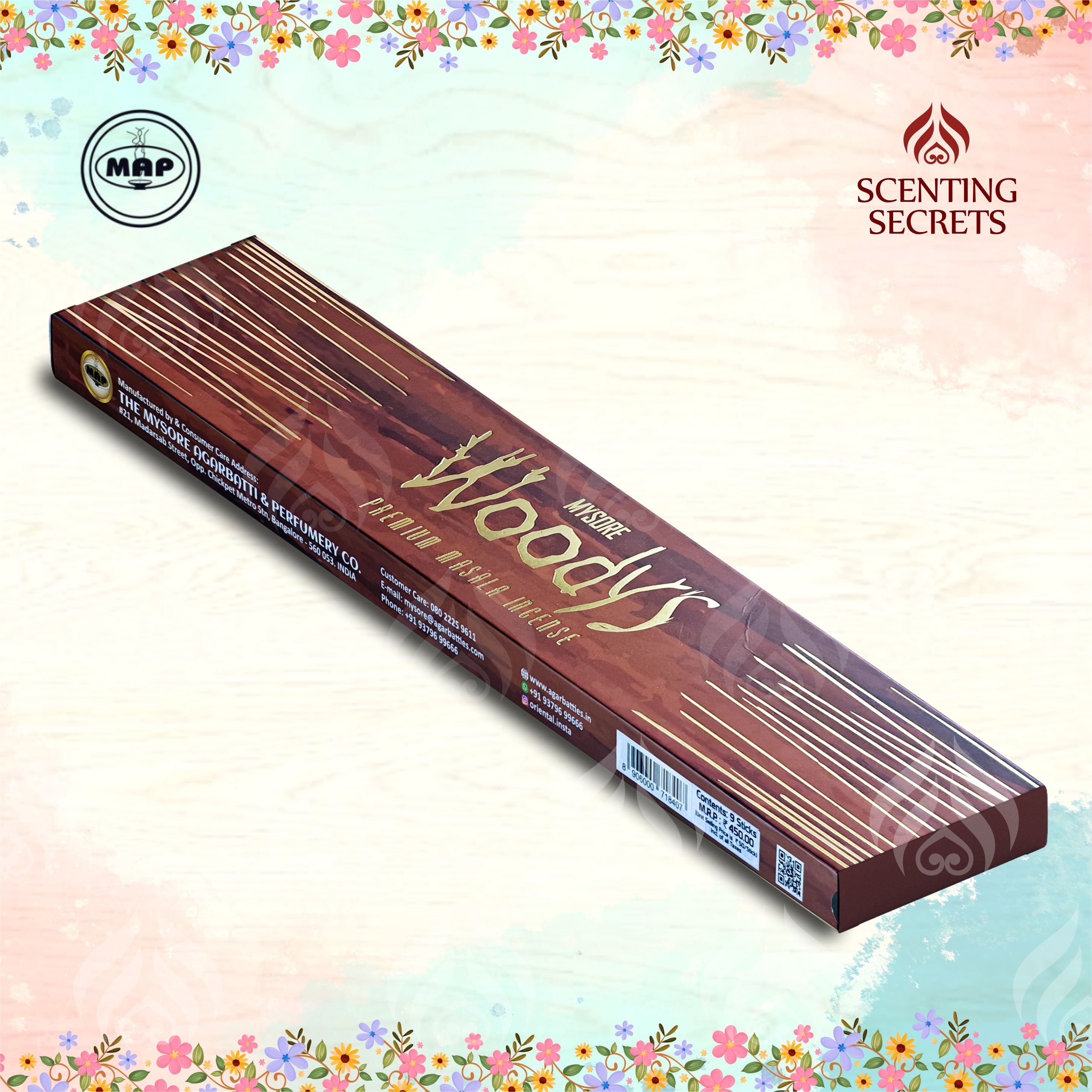Woodys Premium Extra Long incense sticks by The Mysore Agarbatti & Perfumery Co