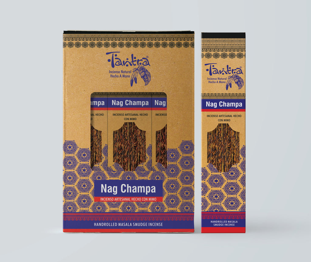 Nag Champa Handrolled Masala smudge Incense sticks by Tantra