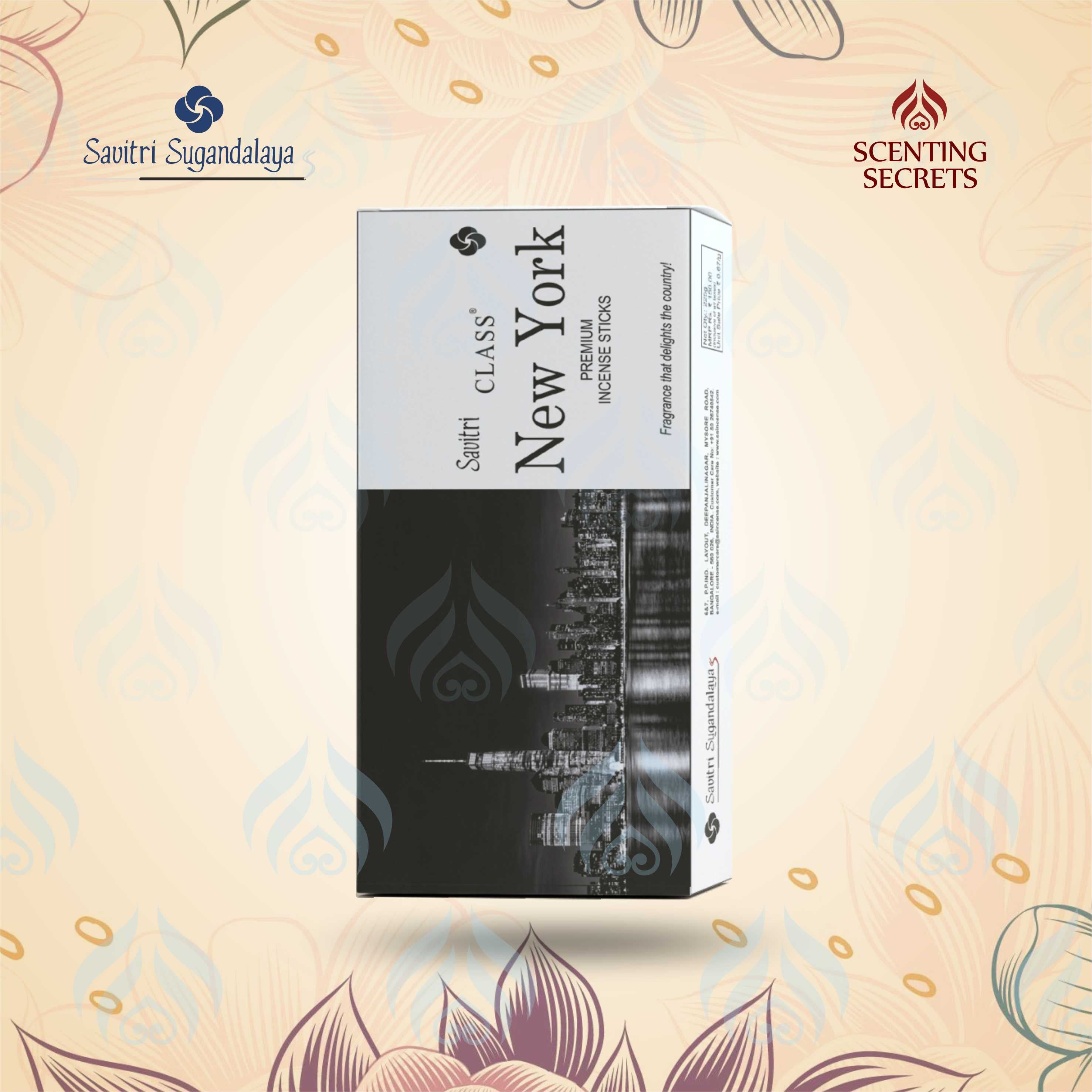 Class New York Incense Sticks | Savitri Sugandalaya