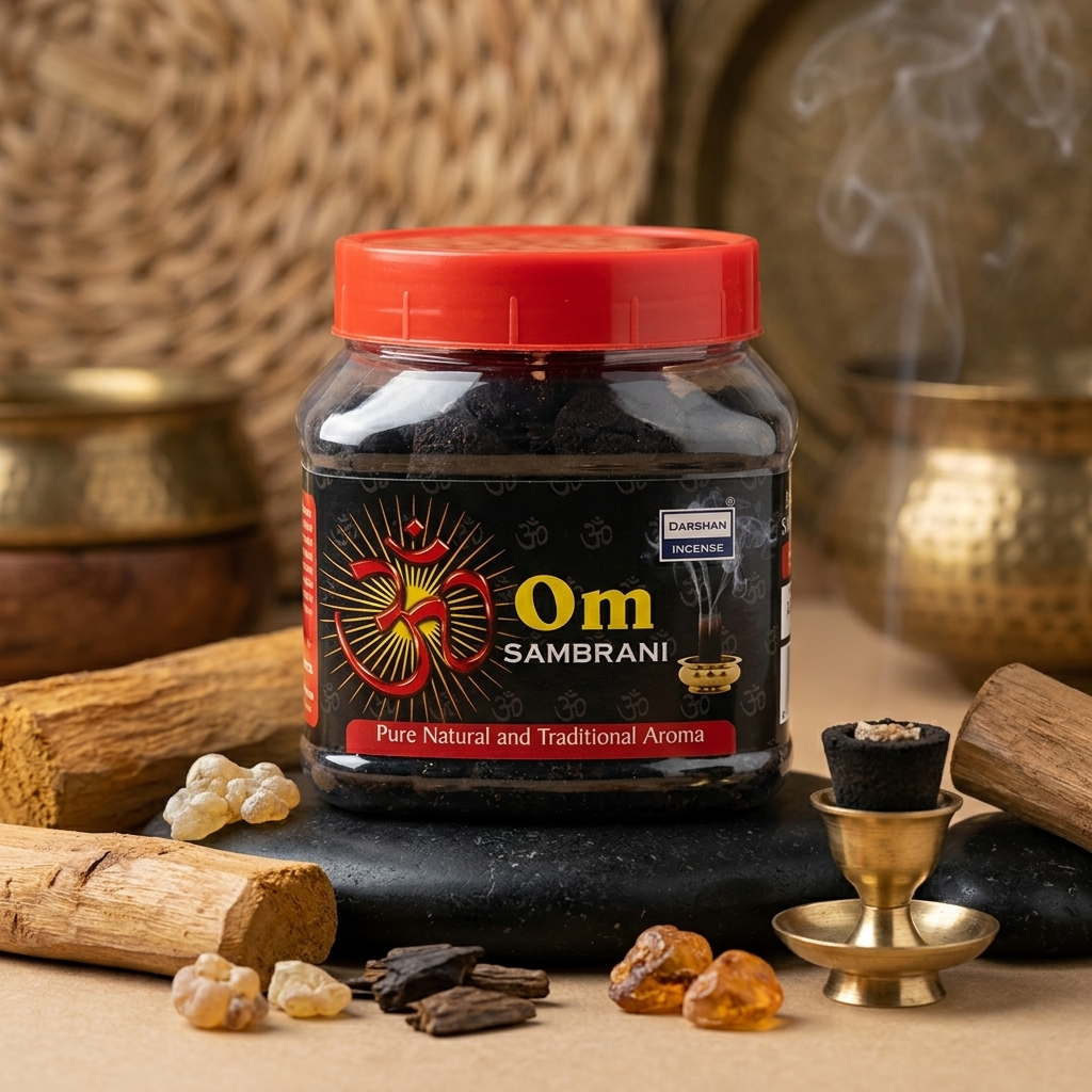 Om Premium Sambrani sticks by Darshan incense