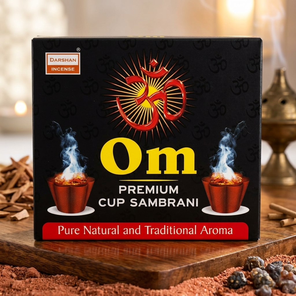 Om Premium Cup Sambrani by Darshan incense