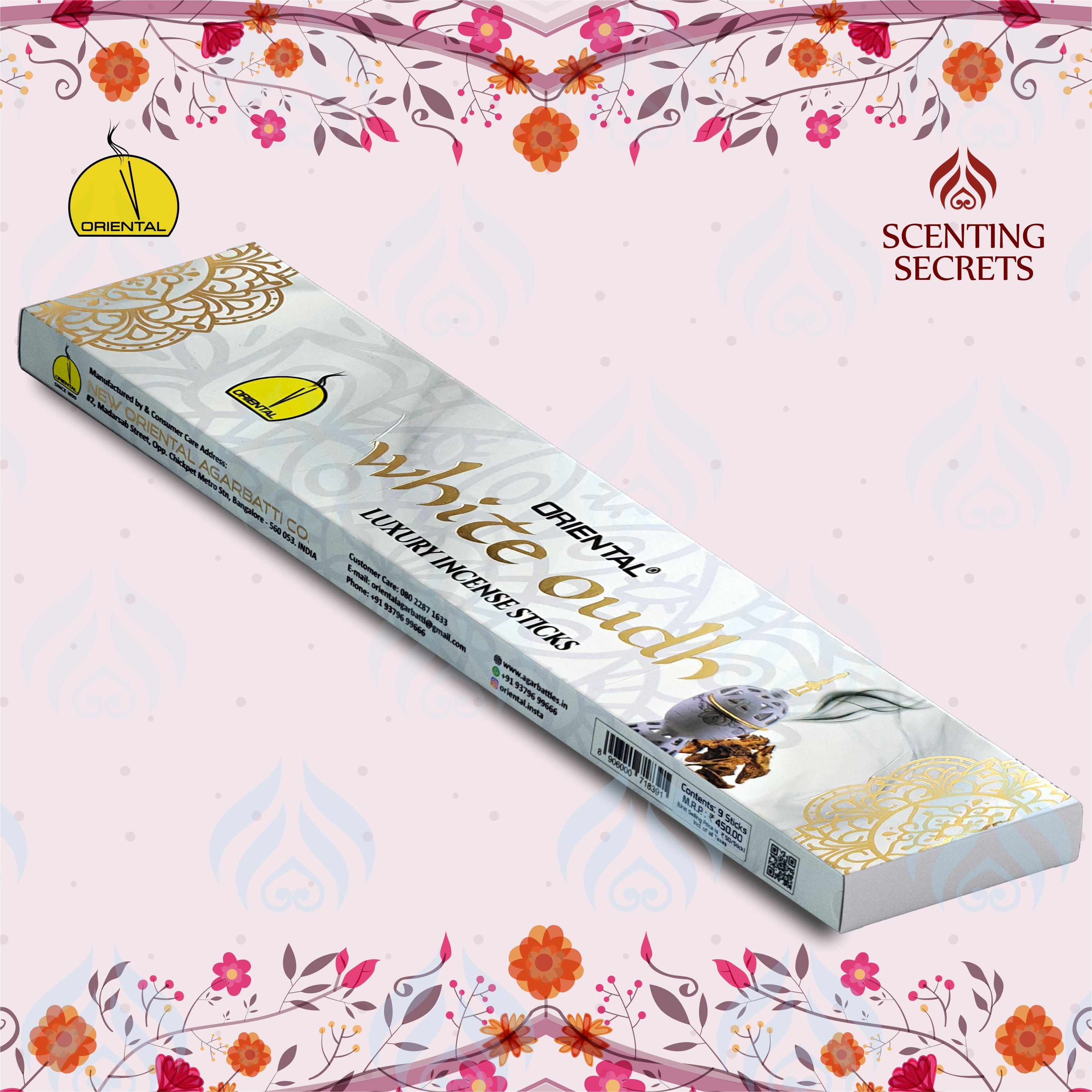 White Oudh Extra Long Luxury Oudh Incense sticks by Oriental