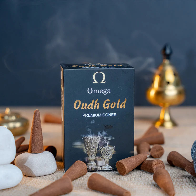 Oudh Gold Premium dhoop cones by Omega Incense